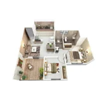 Mangalam Mithila Moshi 2 BHK Floor Plan Image
